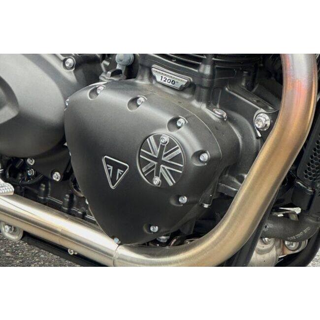 Motone Customs モートーンカスタムズ ジェネレーターバッジ ユニオンジャック カラー：ブラック／ポリッシュ TRIUMPH トライアンフ 外装 | ブランド登録なし | 05