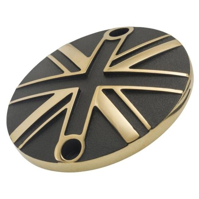 Motone Customs モートーンカスタムズ ジェネレーターバッジ ユニオンジャック カラー：ブラス／ブラック TRIUMPH トライアンフ 外装 | ブランド登録なし | 01