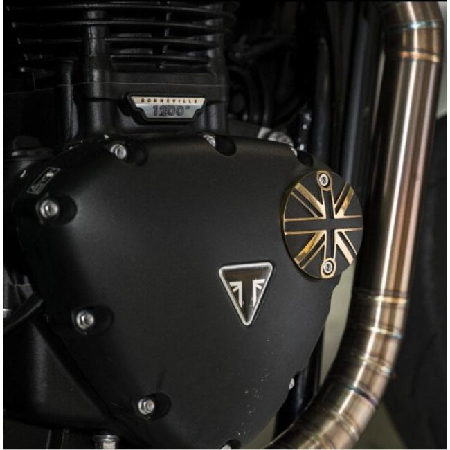Motone Customs モートーンカスタムズ ジェネレーターバッジ ユニオンジャック カラー：ブラス／ブラック TRIUMPH トライアンフ 外装 | ブランド登録なし | 04