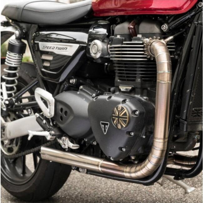 Motone Customs モートーンカスタムズ ジェネレーターバッジ ユニオンジャック カラー：ブラス／ブラック TRIUMPH トライアンフ 外装 | ブランド登録なし | 06