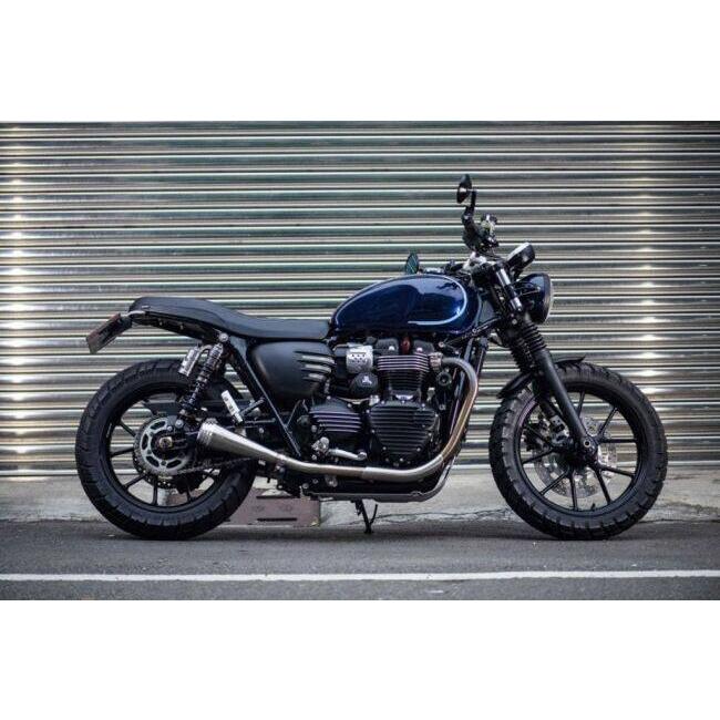 Motone Customs モートーンカスタムズ スプロケットカバー リブ カラー：ブラック／ポリッシュ BONNEVILLE T100 T120 SCRAMBLER 900 SPEED TWIN STREET CUPの画像
