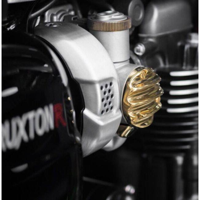 Motone Customs モートーンカスタムズ スロットルボディカバー リブ カラー：ブラス BONNEVILLE T120 BOBBER SPEEDMASTER THRUXTON 1200 1200R 1200RS 吸気関連 | ブランド登録なし | 02
