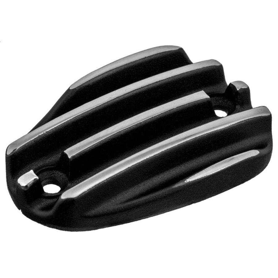 Motone Customs モートーンカスタムズ マスターシリンダーキャップ リブ カラー：ブラック／ポリッシュ TRIUMPH トライアンフ ブレーキ | ブランド登録なし