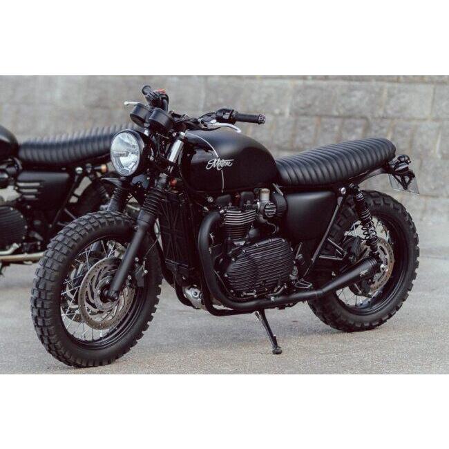 Motone Customs モートーンカスタムズ スリップオンマフラー SATURN V カラー：ブラック BONNEVILLE T100 T120 TRIUMPH トライアンフ マフラー_1