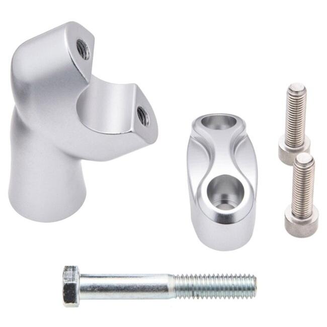 Motone Customs モートーンカスタムズ ハンドルライザー 28.6mm カラー：シルバー SCRAMBLER 1200XC 1200XE 1200X 900 SPEED TWIN 1200 STREET ハンドル | ブランド登録なし | 02