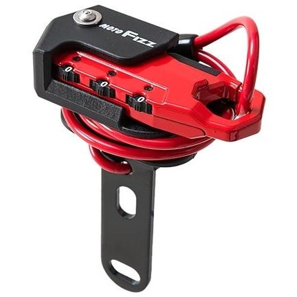 TANAX motofizz タナックス モトフィズ ヘルメット用ワイヤーロック カラー：レッド ヘルメットロック ヘルメット | TANAX