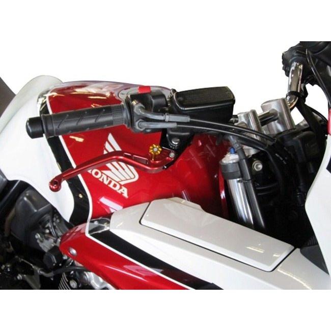 U-KANAYA ユーカナヤ スタンダードタイプ ショートアルミビレットレバーセット アジャスターカラー：レッド / レバーカラー：ブラック Ninja ZX-10R ハンドル | U-KANAYA | 10