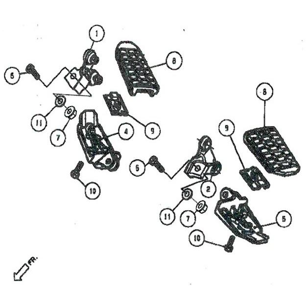 74Daijiro ナナヨンダイジロー 【補修部品】1 ステップブラケット B-R その他ステップオプション・補修部品 ステップ 足回り | ブランド登録なし