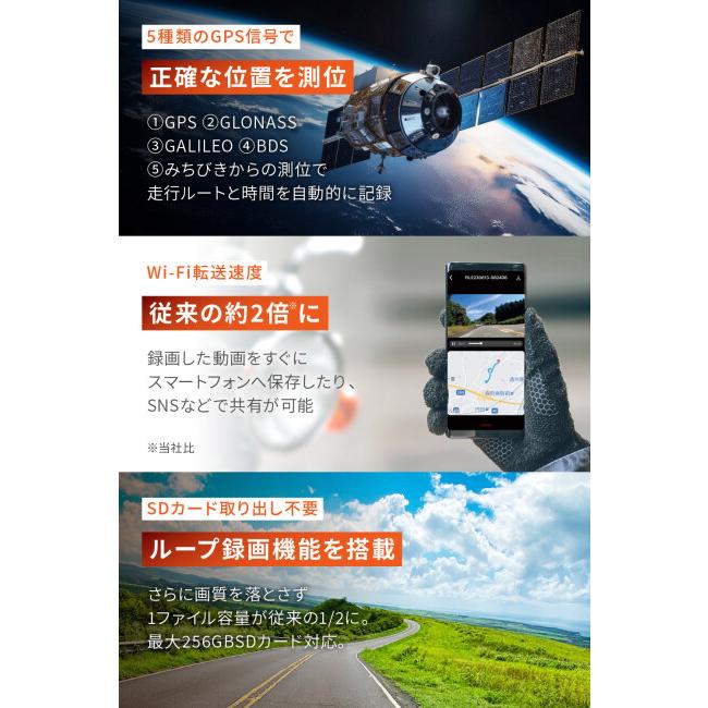 DAYTONA デイトナ バイク専用ドライブレコーダー「MiVue(R)M820WD」GPS搭載【ドラレコ】 ドライブレコーダー バイク用カメラ 電子機器類 | DAYTONA（バイク用品） | 07