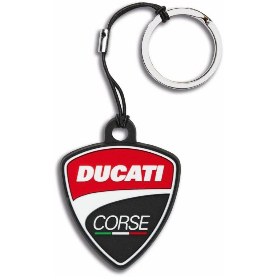 DUCATI Performance ドゥカティパフォーマンス ラバーキーホルダー CORSEシールド キーホルダー バイク関連グッズ | DUCATI