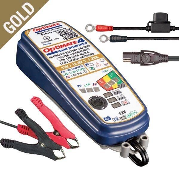 TecMate OptiMate 4 バッテリー充電器 TECMATE テックメイト OptiMate 4 Quad Program バッテリー充電器