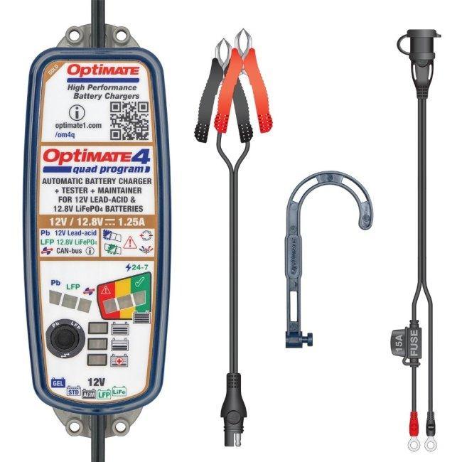 TECMATE テックメイト OptiMate 4 Quad Program バッテリー充電 TECMATE テックメイト OptiMate 4 Quad Program バッテリー充電