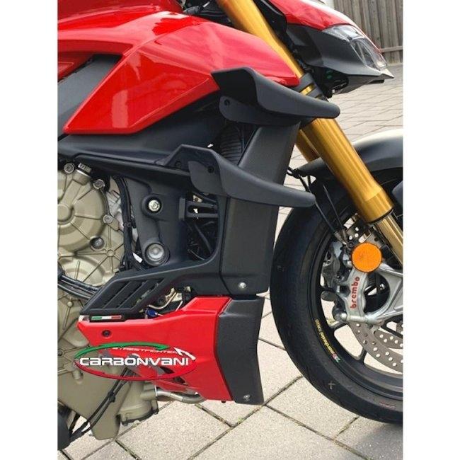 Ducati　ストリートファイターV4S カーボンラジエターカバー上 CARBONVANI カーボンバーニ ラジエーターカバー・キット タイプ：艶