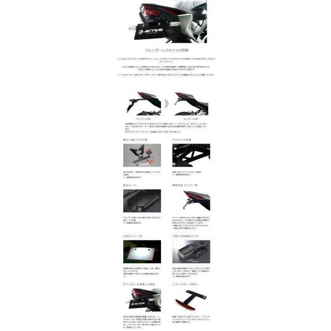 ACTIVE（アクティブ） フェンダーレスキット YZF-R125 YZF-R15 YAMAHA