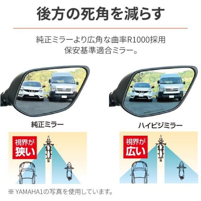 DAYTONA（デイトナ） ハイビジ貼り付けタイプミラー HONDA3 HONDA