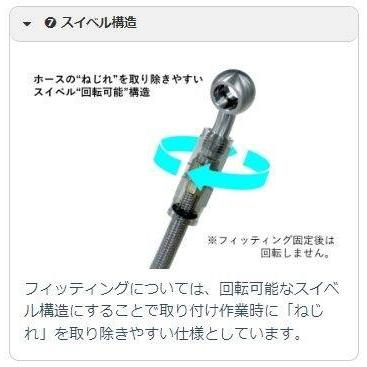 SWAGE-LINE スウェッジライン プロ フロント ブレーキホースキット ホースカラー：クリアホース / フィッティングカラー：ステンレス Ninja ZX-4R SE ZX-4RR | SWAGE-LINE | 16