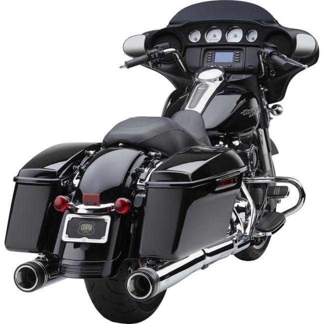 COBRA（バイク） - COBRA コブラ Gen 2 Neighbor Haters Series スリップオンマフラー Color/Finish：Chrome(End Cap Color/Finish：Black/Chrome/Machined)［1801-1511］ バイク-スリップオンマフラー-車、バイク、自転車