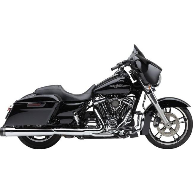 COBRA（バイク） - COBRA コブラ Gen 2 Neighbor Haters Series スリップオンマフラー Color/Finish：Chrome(End Cap Color/Finish：Black/Chrome/Machined)［1801-1511］ バイク-スリップオンマフラー-車、バイク、自転車