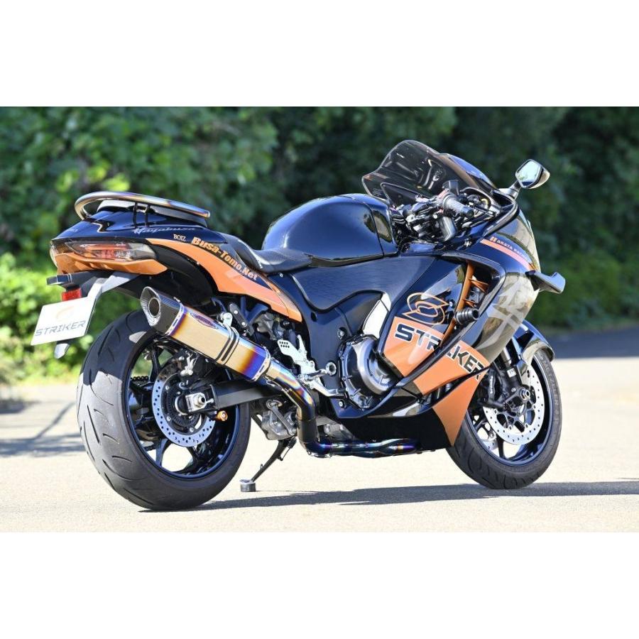 STRIKER ストライカー インターモデルSC フルエキゾースト OFF-Type B JMCA シングル サイレンサーカラー：チタンブラック Hayabusa SUZUKI スズキ マフラー | STRIKER