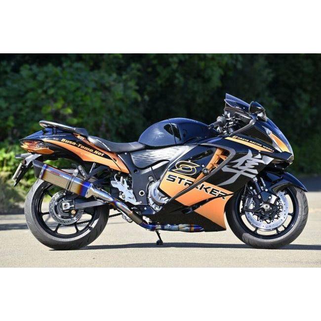 STRIKER ストライカー インターモデルSC フルエキゾースト OFF-Type B JMCA シングル サイレンサーカラー：チタンブラック Hayabusa SUZUKI スズキ マフラー | STRIKER | 01