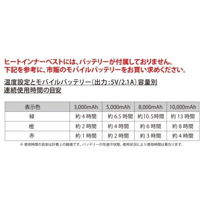 HEATMASTER ヒートマスター 5Vヒートインナーベスト LIDEF サイズ：L 電熱ベスト アパレル | HEATMASTER | 11