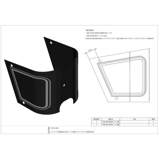 Motor Rock モーターロック 69ボックス専用 サイドパネル SR400 SR500