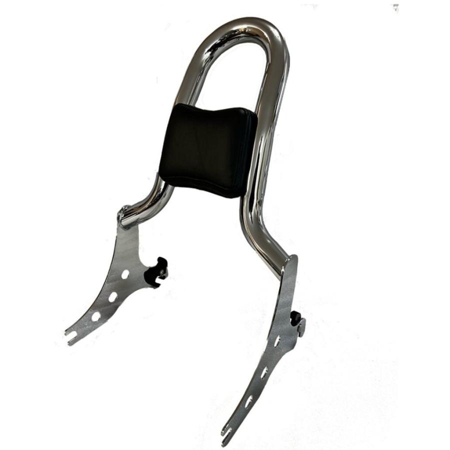 Siouxicide Choppers スーサイドチョッパーズ Breakout Fatboy Kobra Backrest シーシーバー カラー：クロム / パッド：有(ブラック／スムースデザイン) 外装 | ブランド登録なし
