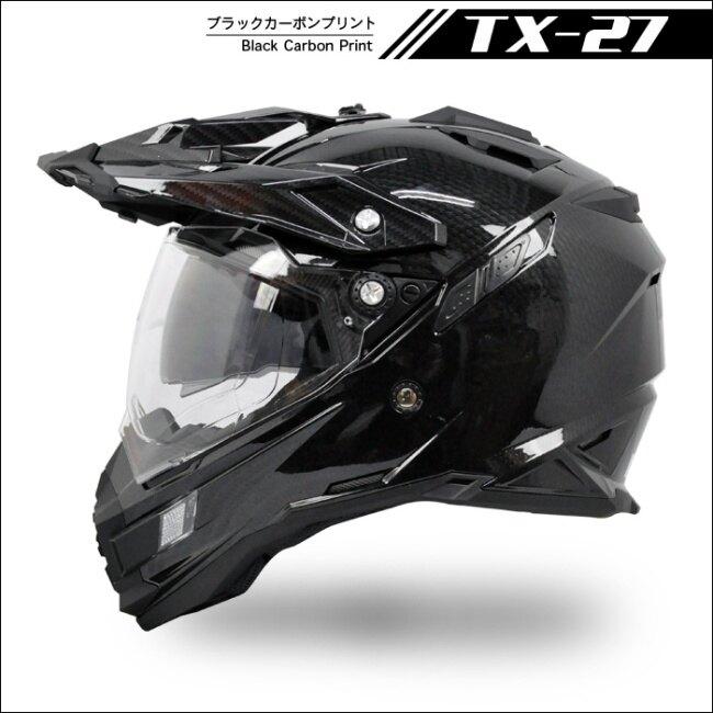 THH ティーエイチエイチ TX-27 [ブラックカーボンプリント] ヘルメット サイズ：M(57-58cm) オフロードヘルメット | THH | 01