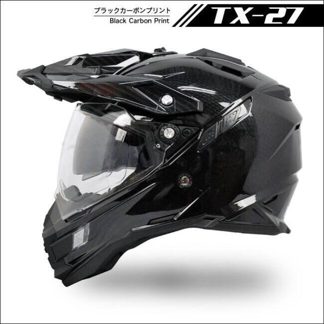 THH ティーエイチエイチ TX-27 [ブラックカーボンプリント] ヘルメット サイズ：M(57-58cm) オフロードヘルメット | THH | 01