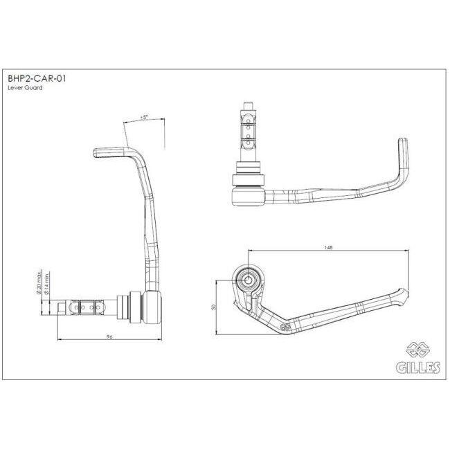GILLES TOOLING ギルズツーリング ブレーキレバーガード カーボン製 レバーガード ハンドル