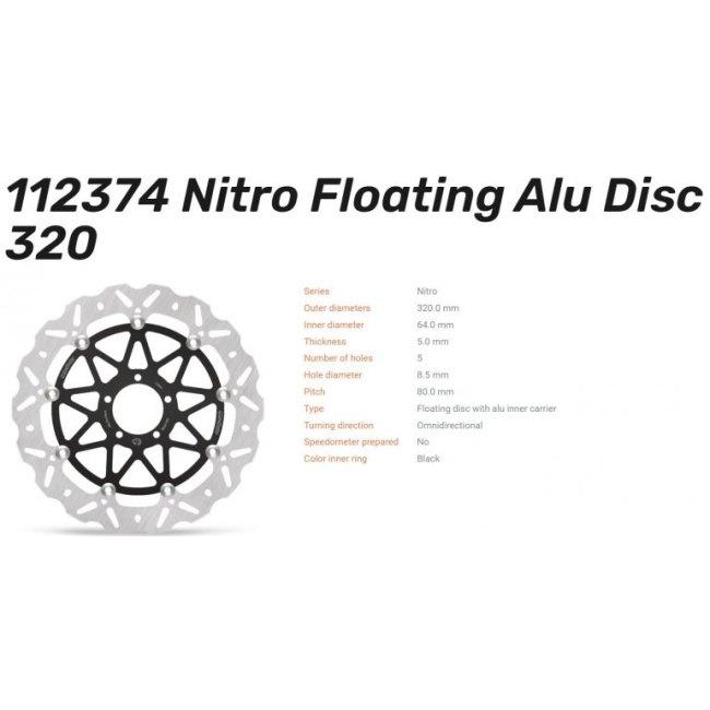 MOTOMASTER モトマスター NITRO ロードディスク フロントディスクローター 1290 SUPERDUKE GT R RR EVO YZF-R1 1000SP KTM YAMAHA ヤマハ ブレーキ | ブランド登録なし | 01