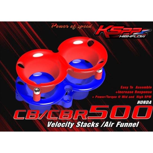 KSPP ケーエスピーピー Velocity stack Honda-CBR500 Base color：Red / stack：Black CB500F CB500X (500X) CB500T HONDA ホンダ 吸気関連 エンジンの画像