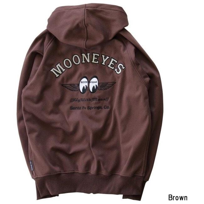MONOEYES ジップアップ フーディー L MOON EYES ムーンアイズ 防風ZIPフーディー サイズ：L カジュアル