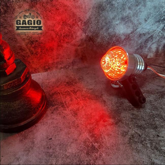 GAGIO MOTOR PARTS ガジオモーターパーツ CNC tail light， convex cover Color：Silver テールランプ 灯火類 電装系の画像