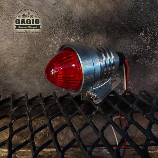 GAGIO MOTOR PARTS ガジオモーターパーツ CNC tail light， convex cover Color：Silver テールランプ 灯火類 電装系の画像