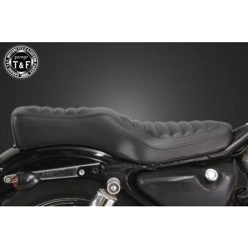 ​ハーレーダビッドソン用 ダブルシート フリンジ・スタッズ付き 当時物？ Garage T＆F ガレージ ダブルシート(デラックス) XL1200C XL1200S