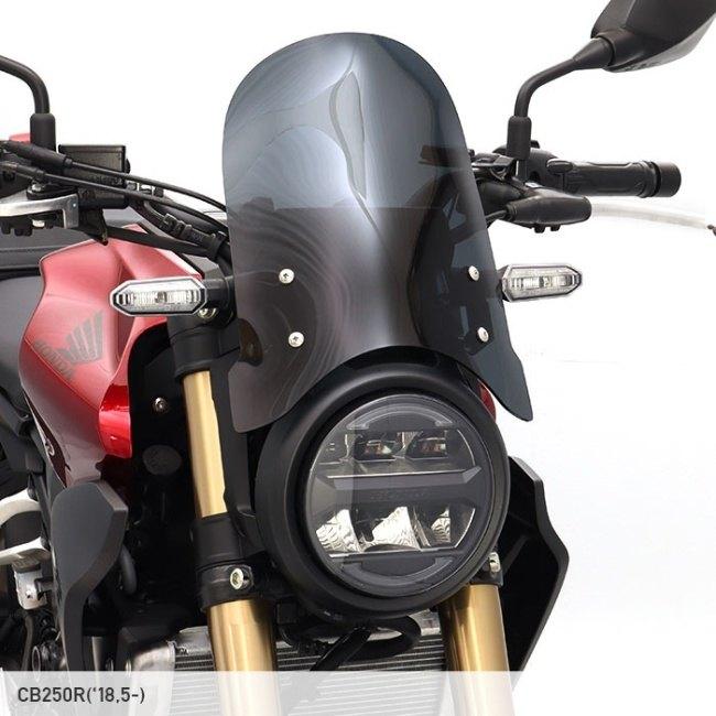 ENDURANCE エンデュランス メーターバイザーロングセット＋取り付けキット スクリーンカラー：スモーク CB125R CB250R HONDA ホンダ メーターバイザー 外装