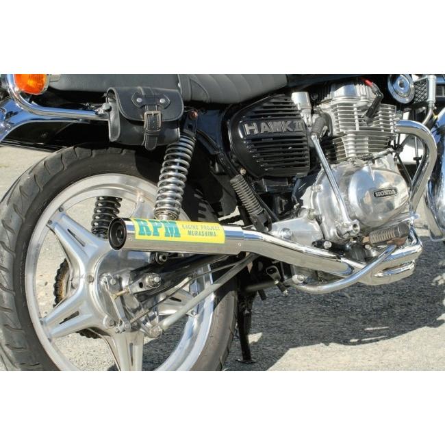 RPM アールピーエム フルエキゾーストマフラー サイレンサーアウターカバー素材：ステンレス HAWK II HONDA ホンダ マフラー