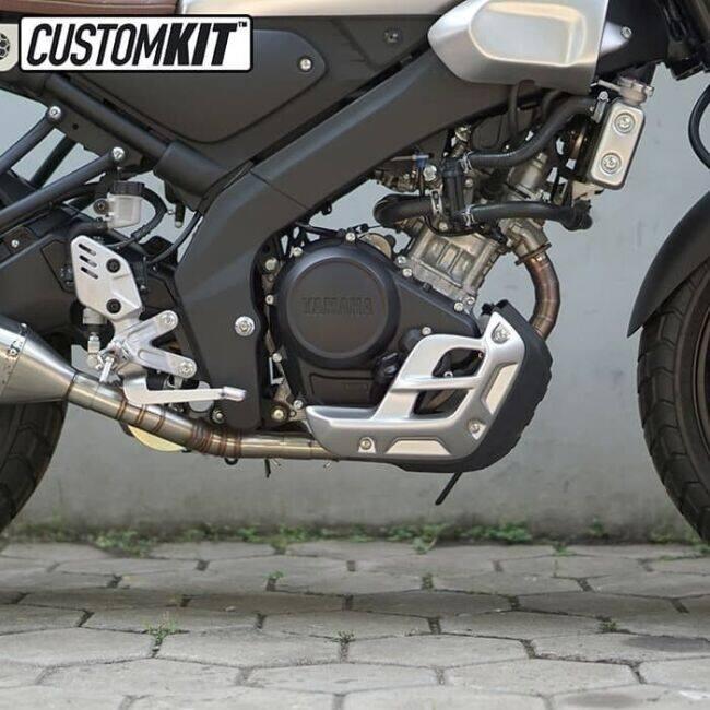 CUSTOMKIT XSR155 XSR125 エンジンカバー CustomKit カスタムキット Engine Cover XSR155 カラー：Silver YAMAHA
