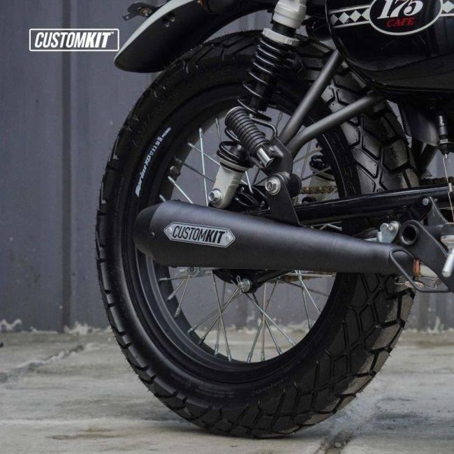 CustomKit カスタムキット フルエキゾーストマフラー Cone W175 Black