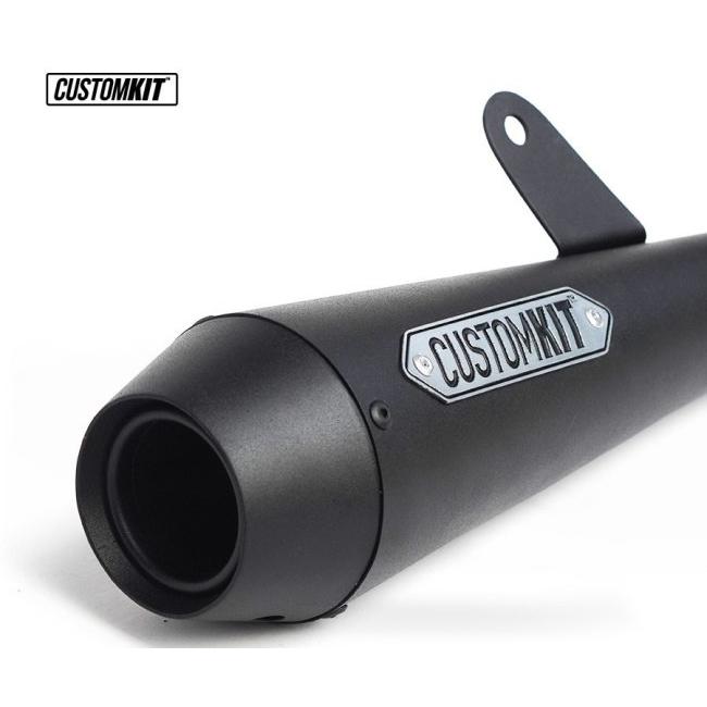 CustomKit カスタムキット フルエキゾーストマフラー Cone W175 Black