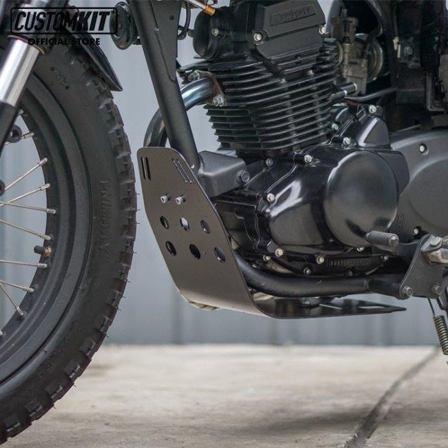 CustomKit カスタムキット Skid Plate ALU W175 Black 3 KAWASAKI カワサキ アンダーガード・スキッドプレート フレーム |  | 04