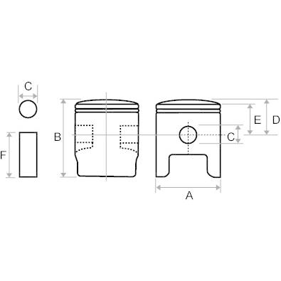 TKRJ ティーケーアールジェイ ピストンキット サイズ：0.25mm RD-250LC RZ-250 YAMAHA ヤマハ ピストン エンジンパーツ エンジン | ブランド登録なし | 03