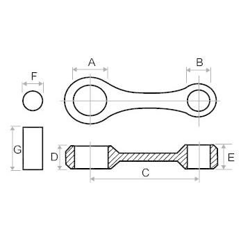 TKRJ ティーケーアールジェイ コンロッドキット タイプ：ワッシャー無し GT-250X7 SUZUKI スズキ コンロッド エンジンパーツ エンジン |  | 01
