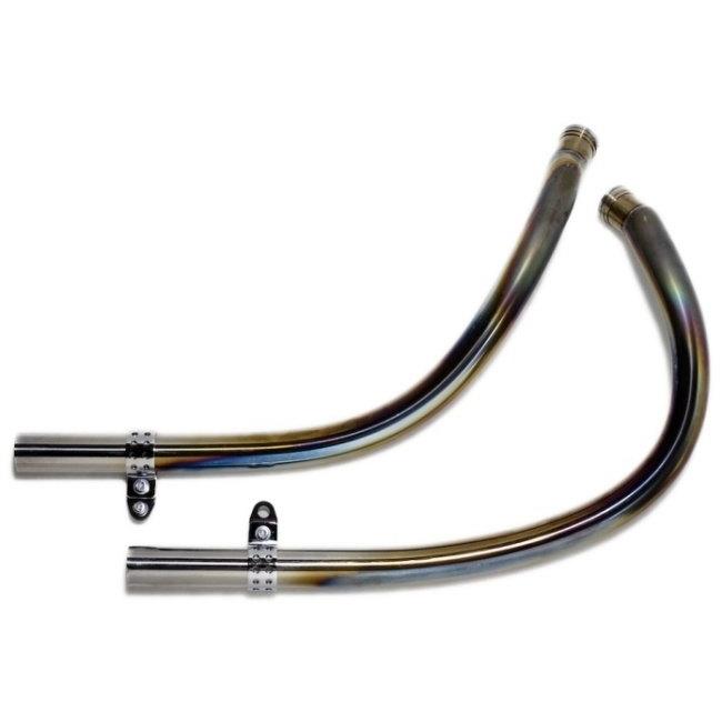 【Harley-Davidson】ステンレススチール マフラー2本セット値下げ可 Motor Rock モーターロック オールドスタイル手曲げマフラー