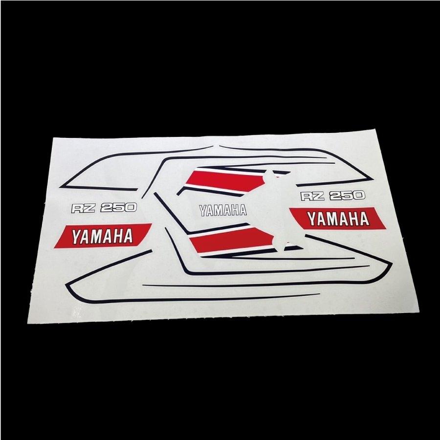 ★☆YAMAHA RZ250用　タンク&カウル用ステッカー☆★ ACP（エーシーピー） 白ベース ラインステッカー RZ250 YAMAHA ヤマハ
