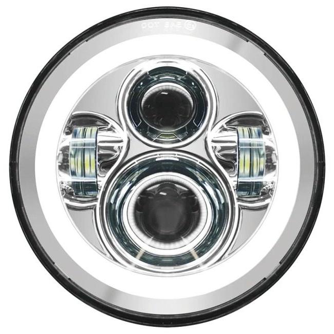 Hogworkz ホグワークズ 7″LED HALOMAKER ヘッドライト 仕上がり：ブラック 7″ヘッドライト装着車 HARLEY-DAVIDSON ハーレーダビッドソン 灯火類 電装系の画像