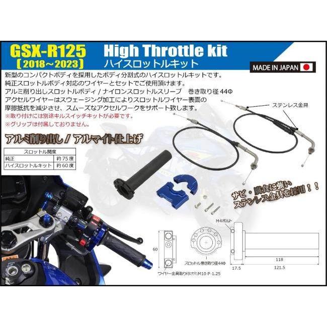 シフトアップ SHIFT UP ハイスロットルキット カラー：ブルー GSX-R125