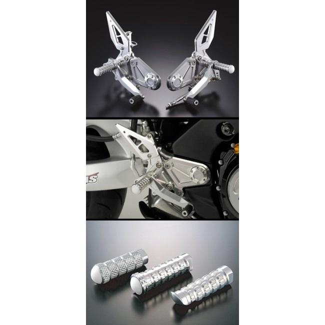 AGRAS アグラス バックステップ アルマイトカラー：ガンメタ / ステップバーエンドカラー：ブラック ステップバータイプ：MFJ-B(標準) MT-09 XSR900 ステップ