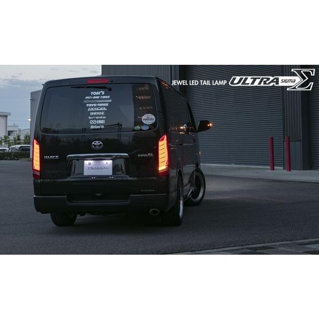 バレンティ　テールランプ　ウルトラΣ スモーク　ハイエース トヨタ 200系 ハイエース ジュエルLEDテールランプ ULTRA Σ